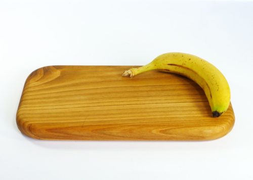 Handmade hand cut single piece chopping board English Wild Cherry