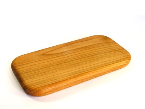 Handmade hand cut single piece chopping board English Wild Cherry