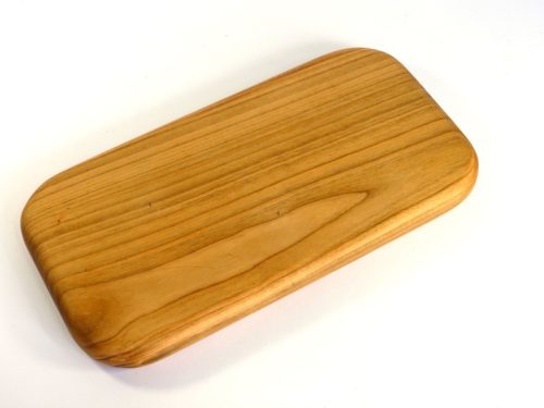 Handmade hand cut single piece chopping board English Wild Cherry