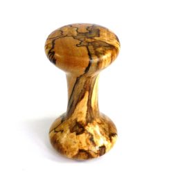 Tall slender hourglass double ended palm gavel English Spalted Beech